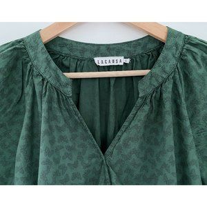 LACAUSA Dahlia Dress in Absynthe Green